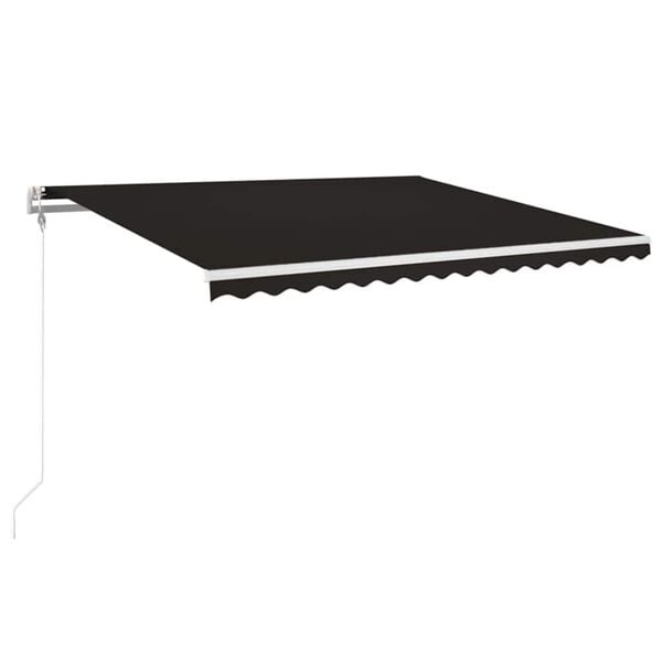 vidaXL Auvent automatique et capteur de vent LED 450x350 cm Anthracite
