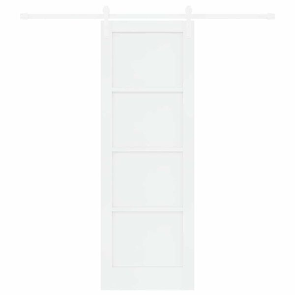 vidaXL Porte coulissante Blanc 73,5 x 211 cm Pin massif