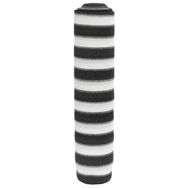 vidaXL Filet brise-vue anthracite et blanc 1,5x25 m PEHD 195 g/m²