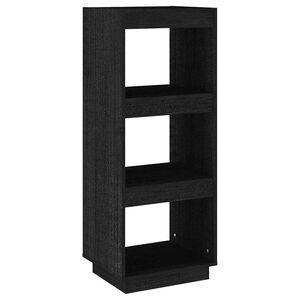 vidaXL Biblioth&egrave;que/S&eacute;parateur de pi&egrave;ce noir 40x35x103 cm pin massif
