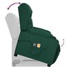vidaXL Fauteuil de massage Vert fonc&eacute; Tissu