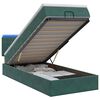 vidaXL Lit coffre avec matelas et LED Vert fonc&eacute; 80 x 200 cm Velours