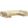 vidaXL Ensemble de canap&eacute;s d'ext&eacute;rieur 9 pc Blanc et cr&egrave;me