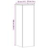 vidaXL Supports pour plantes 2 pcs blanc 33x33x100cm bois d'ing&eacute;nierie
