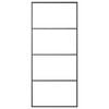 vidaXL Porte coulissante Aluminium et verre ESG 90x205 cm Noir