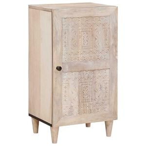 vidaXL Buffet Blanc Blanchi 40 x 33 x 75 cm Bois de mangue massif