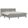 vidaXL Cadre de lit avec matelas Gris clair 200 x 200 cm Velours