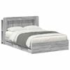 vidaXL Cadre de lit avec rangement Sonoma gris 160 x 200 cm