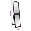vidaXL Miroir sur pied Noir 45x180 cm
