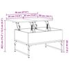 vidaXL Table basse sonoma gris 70x50x40 cm bois d'ing&eacute;nierie et m&eacute;tal