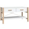 vidaXL Table basse Blanc 82x48x45 cm Bois d'ing&eacute;nierie