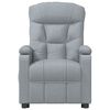 vidaXL Fauteuil inclinable &eacute;lectrique Gris clair Tissu