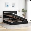 vidaXL Lit avec rangement et matelas Noir 180 x 200 cm Polyester