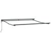vidaXL Cadre d'auvent R&eacute;glable Anthracite 3,5 x 2,5 m Acier