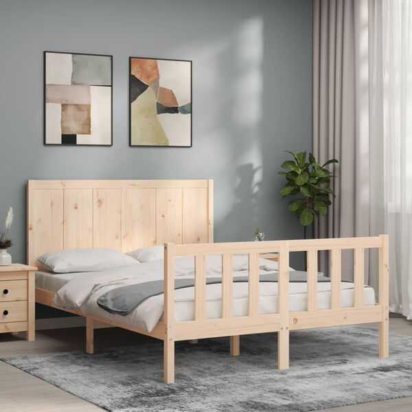 vidaXL Cadre de lit sans matelas 140x200 cm bois massif de pin