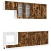 vidaXL Unit&eacute; de cuisine KALMAR 8 pc Ch&ecirc;ne fum&eacute; Bois d'ing&eacute;nierie