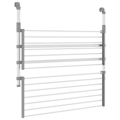 vidaXL Séchoir à linge pour balcon 89x25x(60-95) cm aluminium