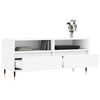 vidaXL Meuble TV blanc 100x34,5x44,5 cm bois d'ingénierie