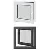 vidaXL Fen&ecirc;tre de sous-sol RISOR 50 x 50 cm PVC et verre Anthracite