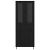 vidaXL Haut Armoire avec tiroir 2 pcs Ch&ecirc;ne noir Bois d'ing&eacute;nierie