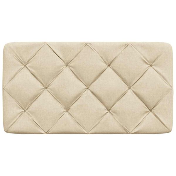 vidaXL Coussin de t&ecirc;te de lit cr&egrave;me 90 cm tissu