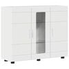 vidaXL Cabinet en Bois Blanc brillant Bois d'ing&eacute;nierie