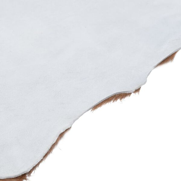 vidaXL Peau de ch&egrave;vre Marron et blanc mixte 60x100 cm
