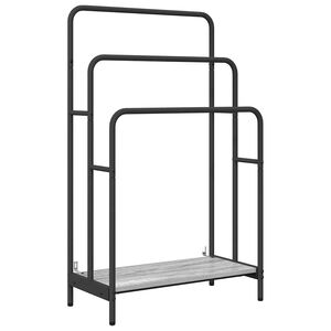 vidaXL Porte-v&ecirc;tements avec &eacute;tag&egrave;re Gris Sonoma 60 x 30 x 100,5 cm