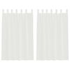 vidaXL Rideaux en voile avec boucles 2 pcs blanc 140x175 cm