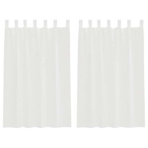 vidaXL Rideaux en voile avec boucles 2 pcs blanc 140x175 cm