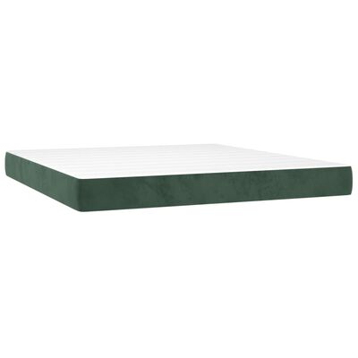 vidaXL Matelas de lit à ressorts ensachés Vert foncé 160x200x20 cm