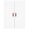 vidaXL Buffet haut Blanc 69,5x34x180 cm Bois d'ing&eacute;nierie