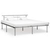 vidaXL Cadre de lit sans matelas gris m&eacute;tal 200x200 cm