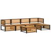 vidaXL Salon de jardin avec coussins 6 pcs bois d'acacia solide
