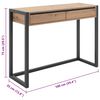 Finori Table console Denver 44 Ch&ecirc;ne artisanal et gris anthracite