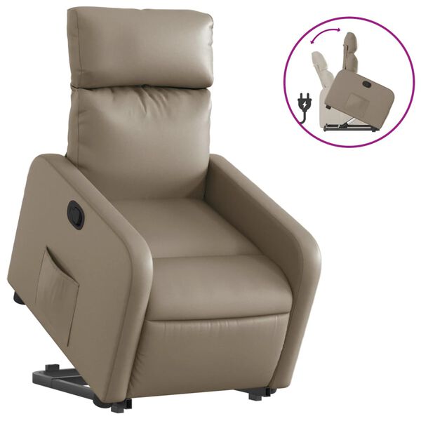 vidaXL Fauteuil inclinable Cappuccino Similicuir