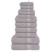 vidaXL Ensemble de serviettes FROGN 12 pcs gris 360 g/m&sup2;