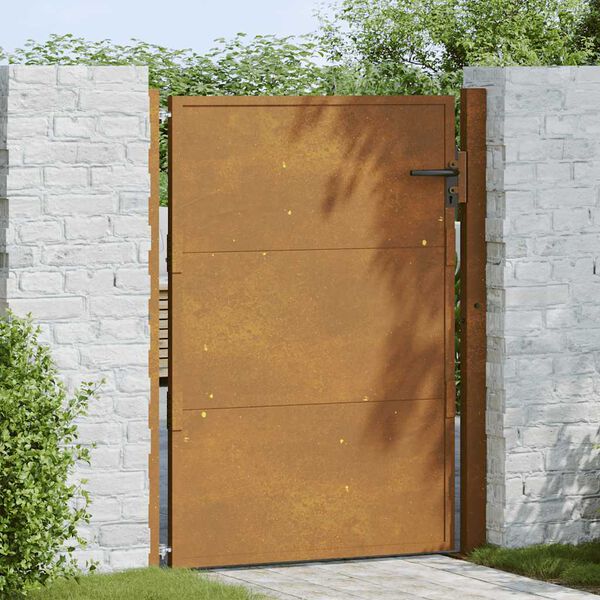 vidaXL Portail de jardin 100x150 cm en acier Corten