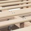 vidaXL Cadre de lit Marron 140 x 190 cm Bois de pin massif