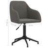 vidaXL Chaises pivotantes &agrave; manger lot de 2 gris fonc&eacute; velours