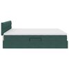 vidaXL Lit de Rangement avec matelas Vert fonc&eacute; 180 x 200 cm Velours