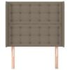 vidaXL T&ecirc;te de lit avec oreilles Taupe 103x16x118/128 cm Tissu
