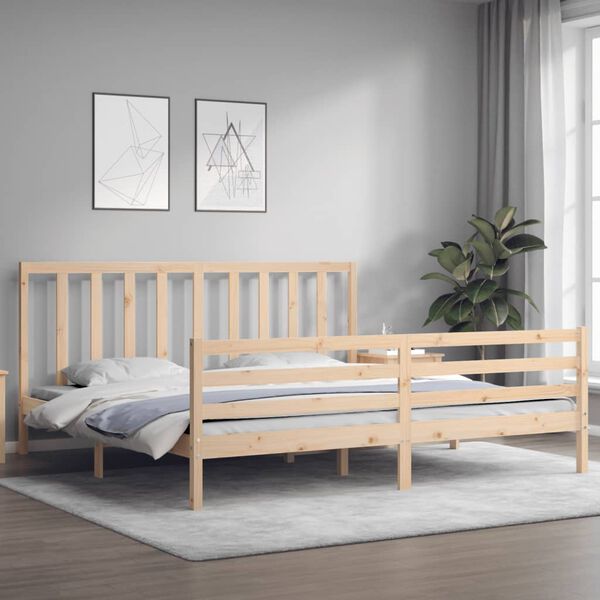 vidaXL Cadre de lit sans matelas 200x200 cm bois massif de pin