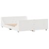vidaXL Lit biblioth&egrave;que sans matelas blanc 120x190 cm bois massif