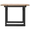 vidaXL Table basse cadre en O 50x50x35 cm bois de pin massif et acier