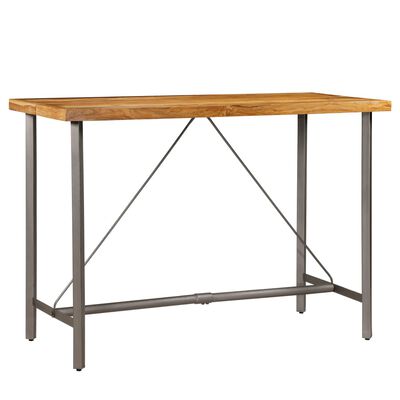 vidaXL Table de bar Teck recyclé massif 150x70x106 cm