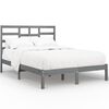 vidaXL Cadre de lit sans matelas gris bois massif 160x200 cm