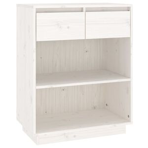 vidaXL Armoire console Blanc 60x34x75 cm Bois de pin solide