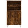 vidaXL Buffet haut Chêne fumé 60x36x110 cm Bois d'ingénierie