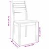 vidaXL Chaises à manger 2 pcs blanc bois massif caoutchouc